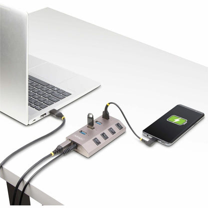Alternate-Image7 Image for StarTech.com 4-Port Self-Powered USB-C Hub with Individual On/Off Switch, Desktop/Laptop USB-C to USB-A Hub, USB Type C Hub w/Power Supply