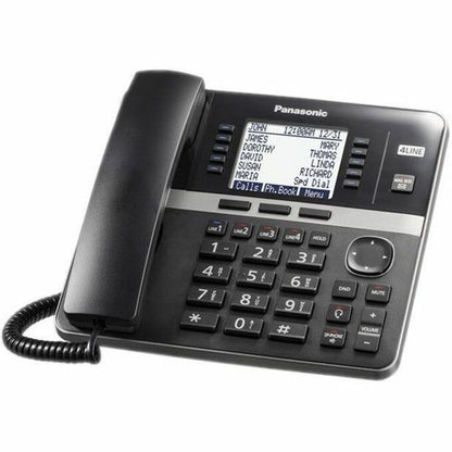 Left Image for Panasonic KX-TGW420 DECT 6.0 1.90 GHz Corded/Cordless Phone - Desktop - Black