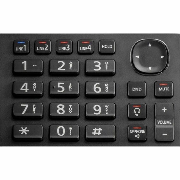 Alternate-Image2 Image for Panasonic KX-TGW420 DECT 6.0 1.90 GHz Corded/Cordless Phone - Desktop - Black