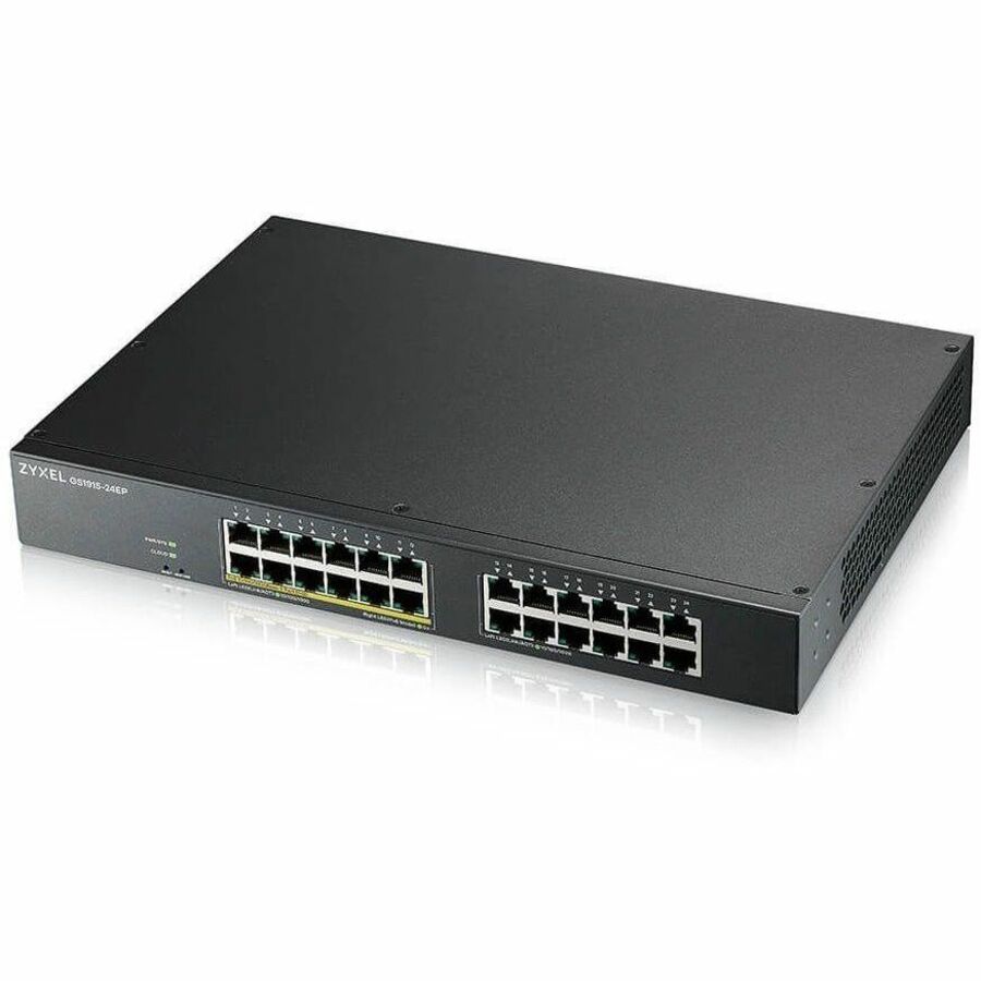 Alternate-Image1 Image for ZYXEL GS1915-24EP 24-Port Gigabit Smart Nebula Cloud Managed PoE Switch | 12 PoE+ Ports at 130W