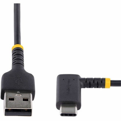 Alternate-Image4 Image for StarTech.com 6tf (2m) USB A to C Charging Cable Right Angle, Heavy Duty Fast Charge USB-C Cable, Durable and Rugged Aramid Fiber, 3A