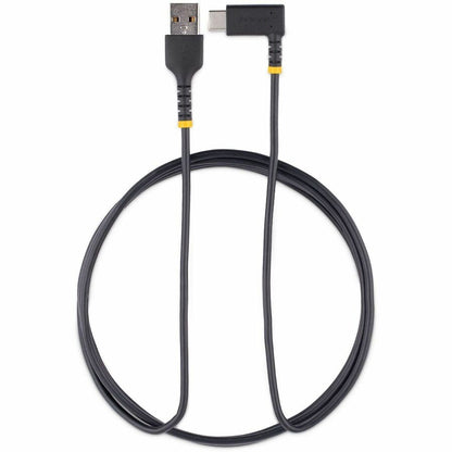 Alternate-Image6 Image for StarTech.com 6tf (2m) USB A to C Charging Cable Right Angle, Heavy Duty Fast Charge USB-C Cable, Durable and Rugged Aramid Fiber, 3A
