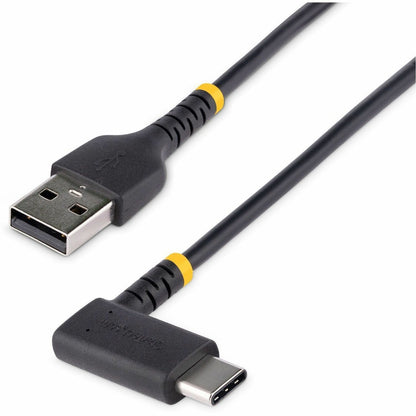 Main Image for StarTech.com 6tf (2m) USB A to C Charging Cable Right Angle, Heavy Duty Fast Charge USB-C Cable, Durable and Rugged Aramid Fiber, 3A