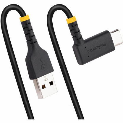 Alternate-Image5 Image for StarTech.com 6in (15cm) USB A to C Charging Cable Right Angle, Heavy Duty Fast Charge USB-C Cable, Durable and Rugged Aramid Fiber, 3A