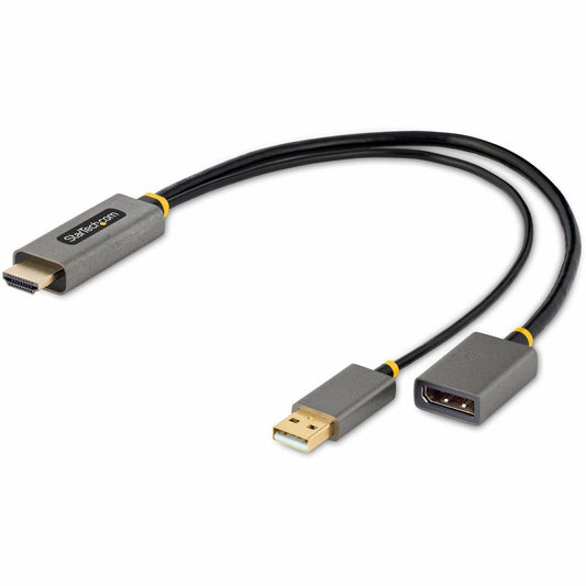 Main Image for StarTech.com 1ft (30cm) HDMI to DisplayPort Adapter, 4K 60Hz HDR HDMI Source to DP Monitor, USB Bus Powered, HDMI 2.0 to DisplayPort 1.2