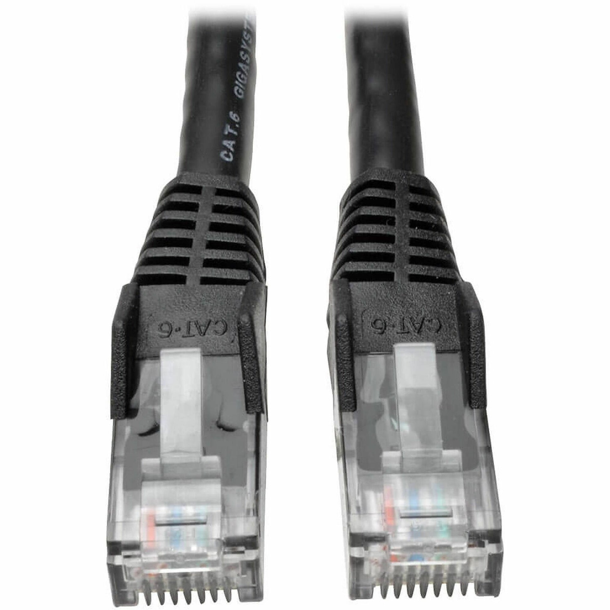 Main Image for Eaton Tripp Lite Series Cat6 Gigabit Snagless Molded (UTP) Ethernet Cable (RJ45 M/M), PoE, Black, 25 ft. (7.62 m)
