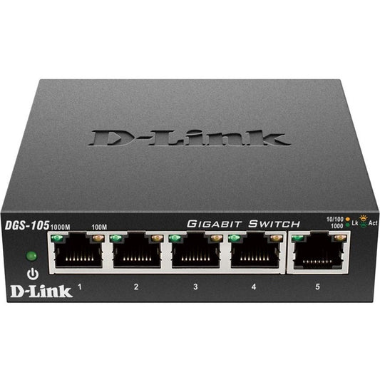 Main Image for D-Link DGS-105 5 Port Gigabit Unmanaged Metal Desktop Switch