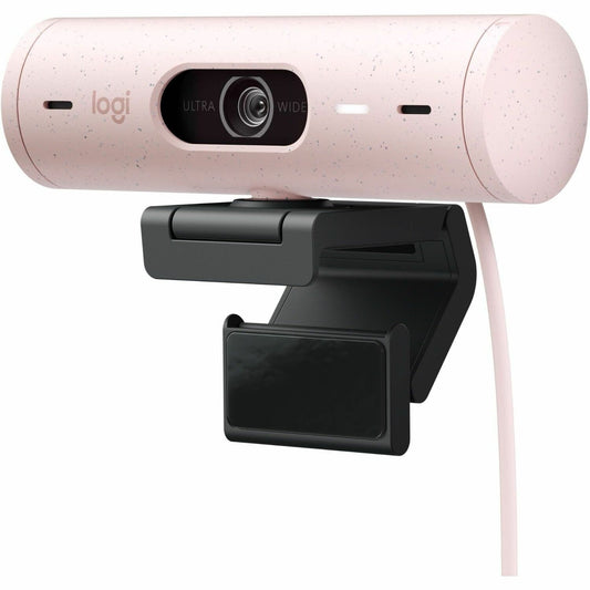 Main Image for Logitech Brio 500 Full HD webcam, auto framing, noise-reducing mics, privacy shutter, streaming & video calling, Rose