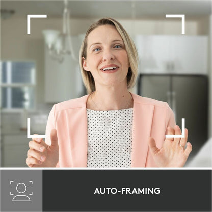 Alternate-Image7 Image for Logitech Brio 500 Full HD webcam, auto framing, noise-reducing mics, privacy shutter, streaming & video calling, Rose