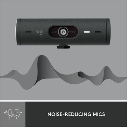Alternate-Image3 Image for Logitech Brio 500 Full HD webcam, auto framing, noise-reducing mics, privacy shutter, streaming & video calling, Graphite