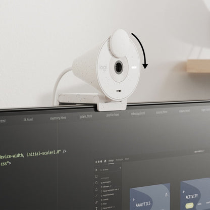 Alternate-Image4 Image for Logitech BRIO Webcam - 2 Megapixel - 30 fps - Off White - USB Type C - Retail