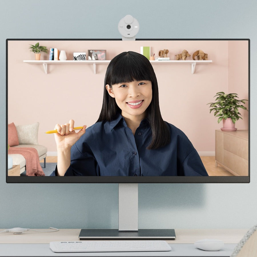 Alternate-Image1 Image for Logitech BRIO Webcam - 2 Megapixel - 30 fps - Off White - USB Type C - Retail