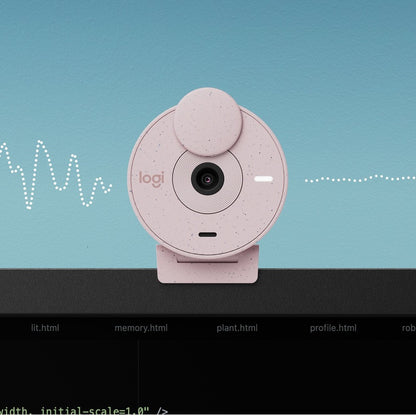 Alternate-Image3 Image for Logitech BRIO 300 Webcam - 2 Megapixel - 30 fps - Rose - USB Type C - Retail