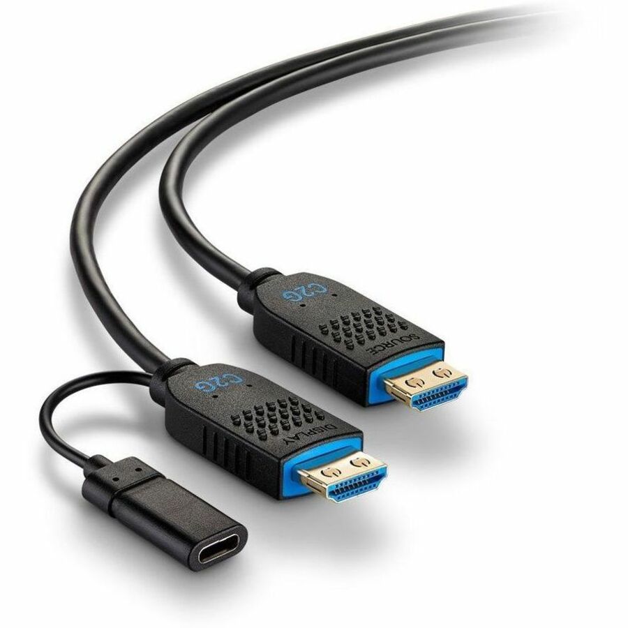 Alternate-Image3 Image for C2G 75ft Performance Series High Speed HDMI Cable - Active Optical Cable - Plenum Rated - 4K 60Hz - M/M - Black