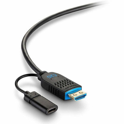 Alternate-Image1 Image for C2G 75ft Performance Series High Speed HDMI Cable - Active Optical Cable - Plenum Rated - 4K 60Hz - M/M - Black
