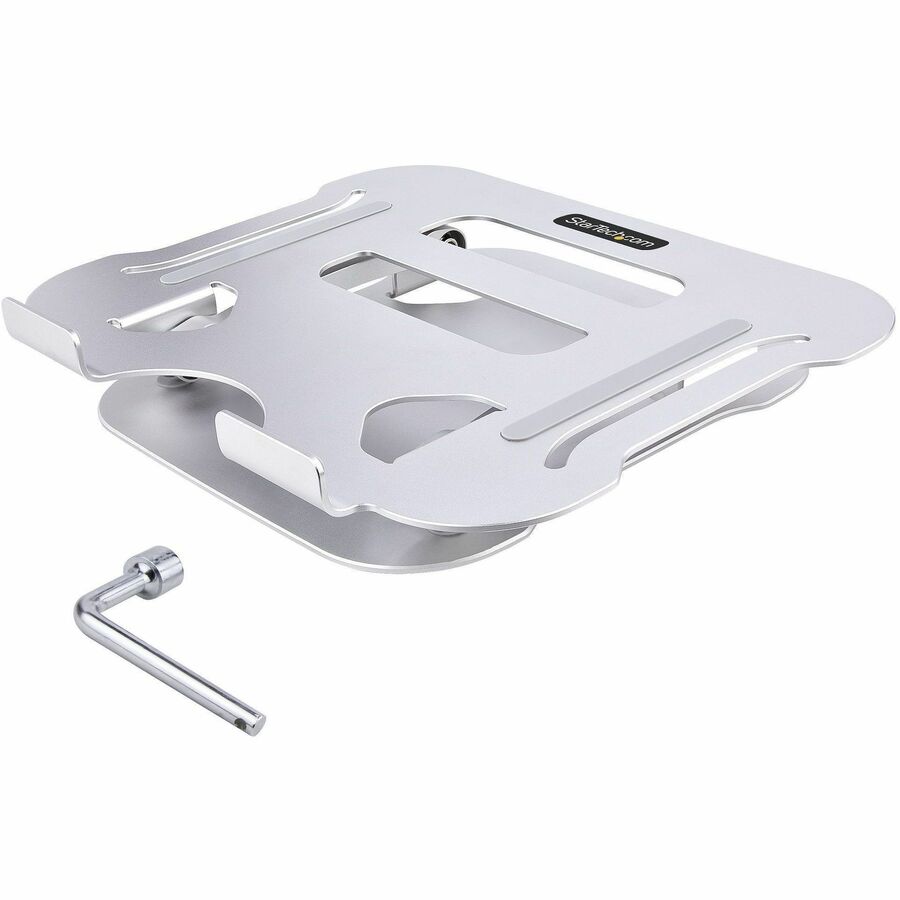 Alternate-Image5 Image for StarTech.com Laptop Stand for Desk, Ergonomic Laptop Stand Adjustable Height, Aluminum, Up to 22lb/10kg, Foldable Notebook Riser/Lift