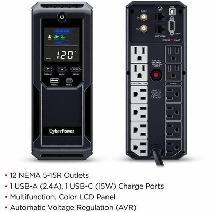 Alternate-Image2 Image for CyberPower CP1350AVRLCD3 Intelligent LCD UPS Systems