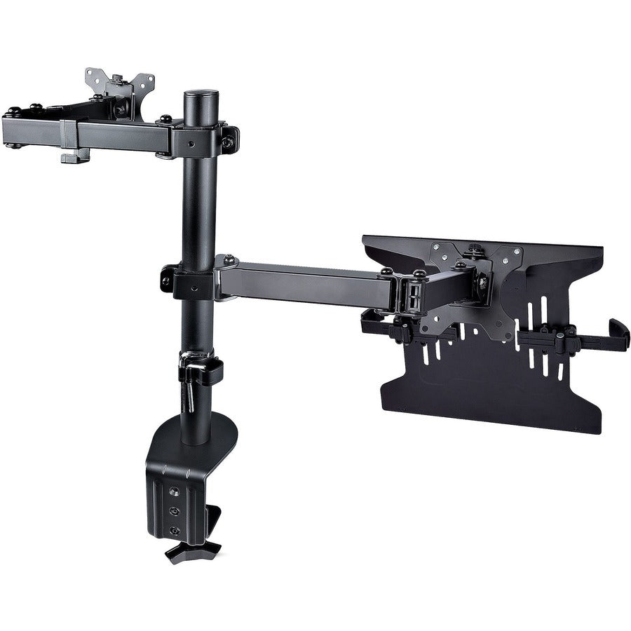 Right Image for StarTech Monitor Arm with VESA Laptop Tray, For a Laptop & Single Display up to 32" (17.6lb/8kg), Adjustable Desk Laptop Arm Mount