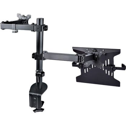 Right Image for StarTech Monitor Arm with VESA Laptop Tray, For a Laptop & Single Display up to 32" (17.6lb/8kg), Adjustable Desk Laptop Arm Mount