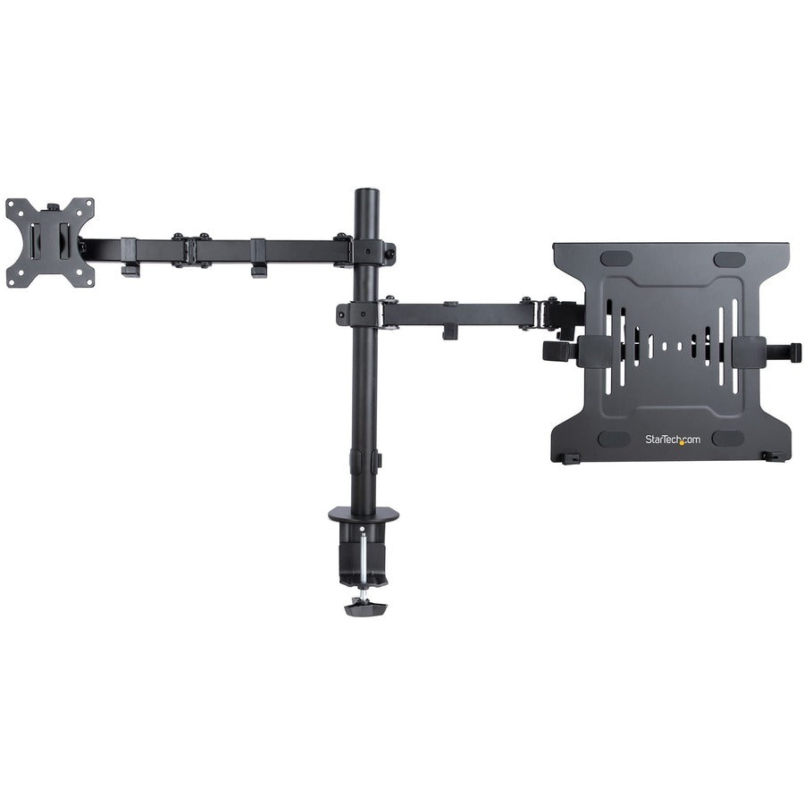 Front Image for StarTech Monitor Arm with VESA Laptop Tray, For a Laptop & Single Display up to 32" (17.6lb/8kg), Adjustable Desk Laptop Arm Mount