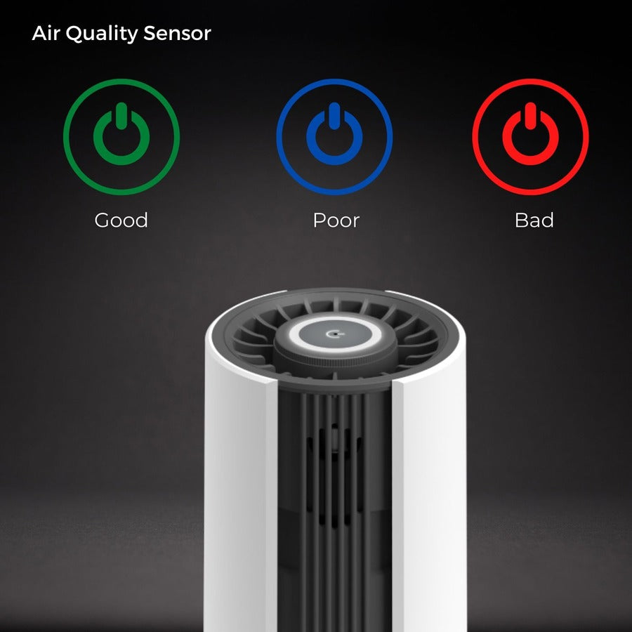 Alternate-Image1 Image for myGEKOgear by Adesso Cyclone O2 Mini HEPA 13 Carbon Filter Air Purifier, Essential Oil, Air Quality Sensor