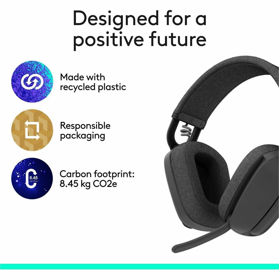 Alternate-Image7 Image for Logitech Zone Vibe Wireless Bluetooth&reg; headphones with USB receiver and noise-canceling mic