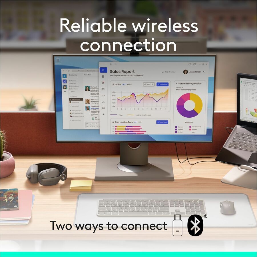 Alternate-Image4 Image for Logitech Zone Vibe Wireless Bluetooth&reg; headphones with USB receiver and noise-canceling mic