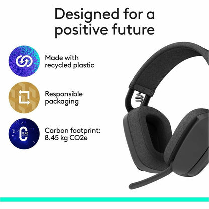 Alternate-Image7 Image for Logitech Zone Vibe Wireless Bluetooth&reg; headphones with USB receiver and noise-canceling mic