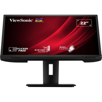 Front Image for ViewSonic VG2240 22 Inch 1080p Ergonomic Monitor with Integrate USB Hub, HDMI, DisplayPort, VGA Inputs for Home and Office