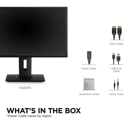 Alternate-Image6 Image for ViewSonic VG2240 22 Inch 1080p Ergonomic Monitor with Integrate USB Hub, HDMI, DisplayPort, VGA Inputs for Home and Office
