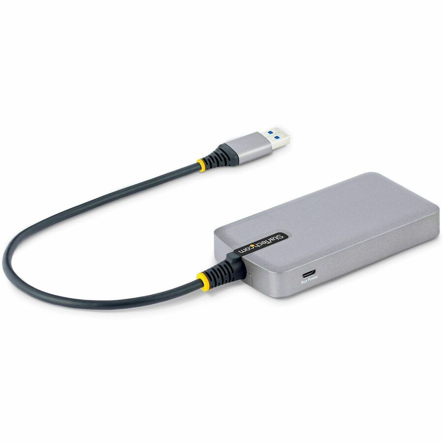Alternate-Image3 Image for StarTech.com 4-Port USB Hub, USB 3.0 5Gbps, Bus Powered, USB-A to 4xA w/ Optional Auxiliary Power, Portable Laptop USB Hub, 1ft/30cm Cable