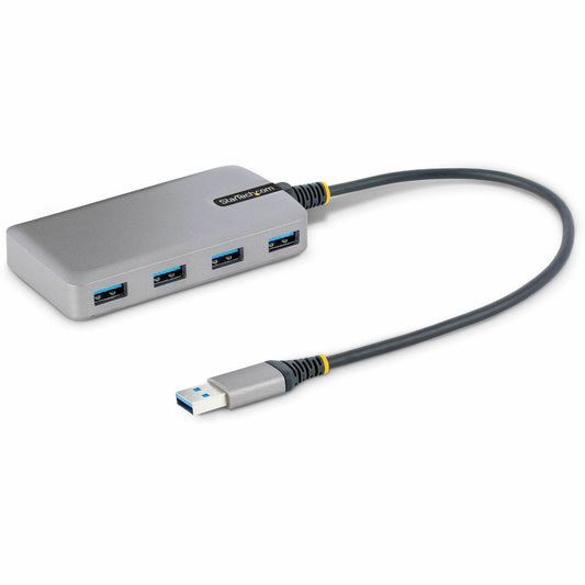 Main Image for StarTech.com 4-Port USB Hub, USB 3.0 5Gbps, Bus Powered, USB-A to 4xA w/ Optional Auxiliary Power, Portable Laptop USB Hub, 1ft/30cm Cable