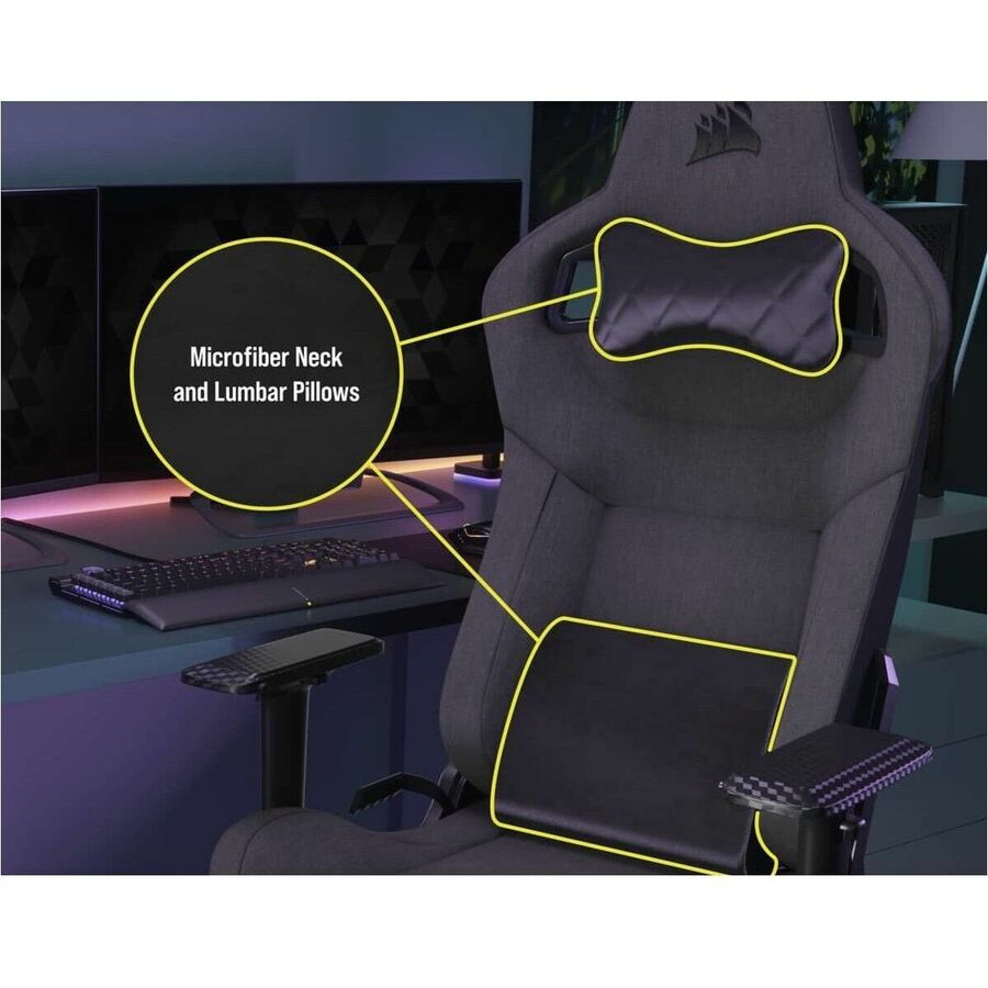 Alternate-Image4 Image for Corsair T3 RUSH Fabric Gaming Chair (2023) - Charcoal