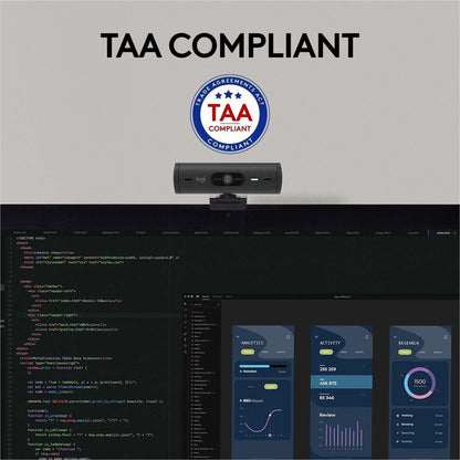 Alternate-Image2 Image for Logitech Brio 505 Full HD Webcam, TAA Compliant, Auto-Framing, Show Mode, Dual Noise Reduction Mics, Privacy Shutter
