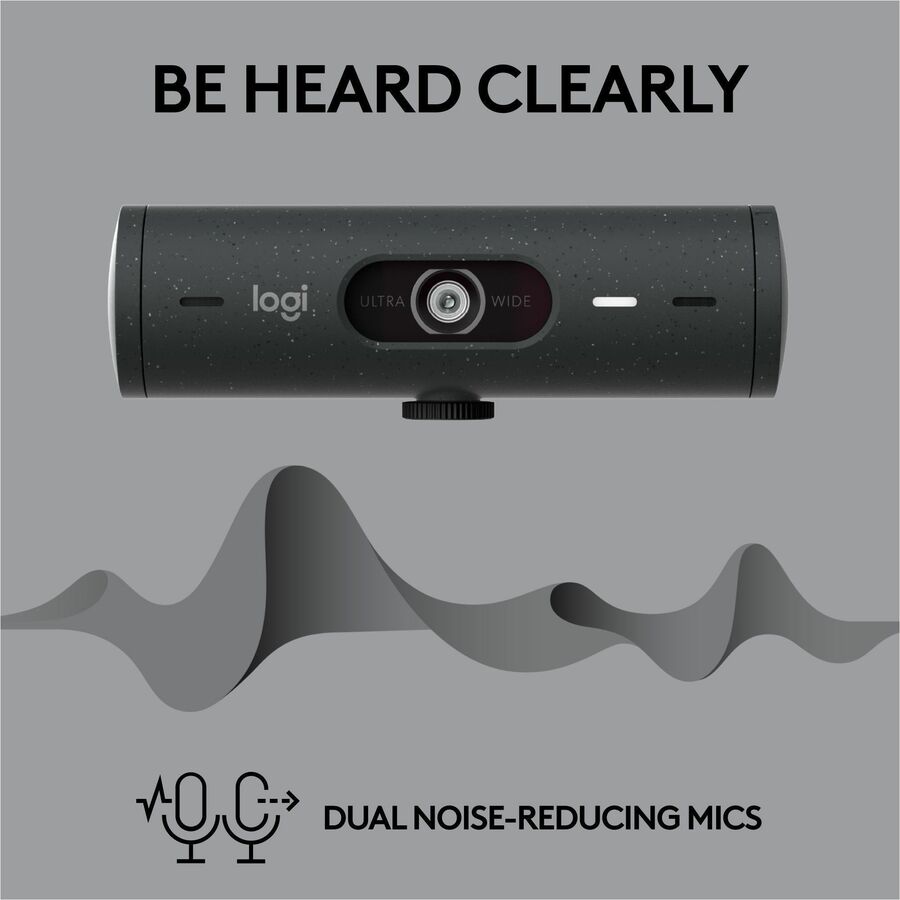 Alternate-Image4 Image for Logitech Brio 505 Full HD Webcam, TAA Compliant, Auto-Framing, Show Mode, Dual Noise Reduction Mics, Privacy Shutter