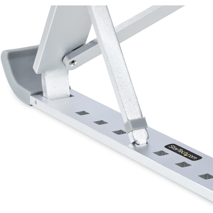 Alternate-Image4 Image for StarTech Foldable Laptop Riser Stand, Portable Height Adjustable Ergonomic Laptop Stand, Tilt/Raised/Angled Laptop/Tablet Stand