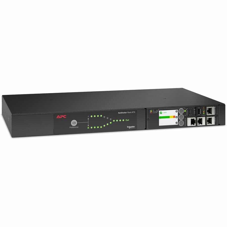 Alternate-Image1 Image for APC Netshelter Rack Automatic Transfer Switch, 1U, 20A, 120V, 2 L5-20 IN, 10 5-20R OUT, 50/60 Hz