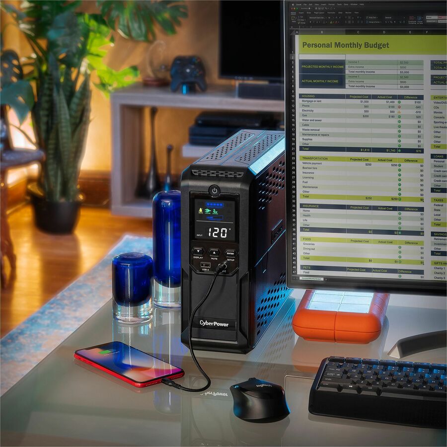 Alternate-Image7 Image for CyberPower BRG1500AVRLCD2 Intelligent LCD UPS Systems