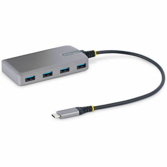Main Image for StarTech.com 4-Port USB-C Hub, 5Gbps, Bus Powered, 4x USB-A Ports, Optional Auxiliary Power, Portable USB Type-C Hub, 1ft/30cm Cable