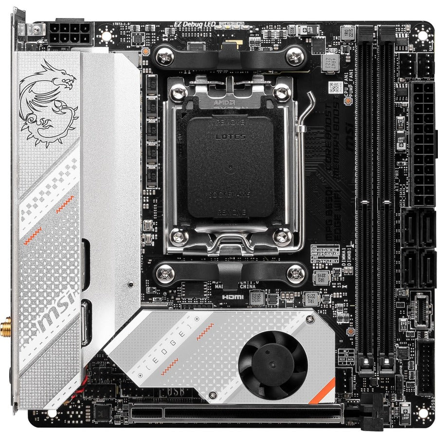 Alternate-Image1 Image for MSI MPG B650I EDGE WIFI Gaming Desktop Motherboard - AMD B650 Chipset - Socket AM5 - Mini ITX