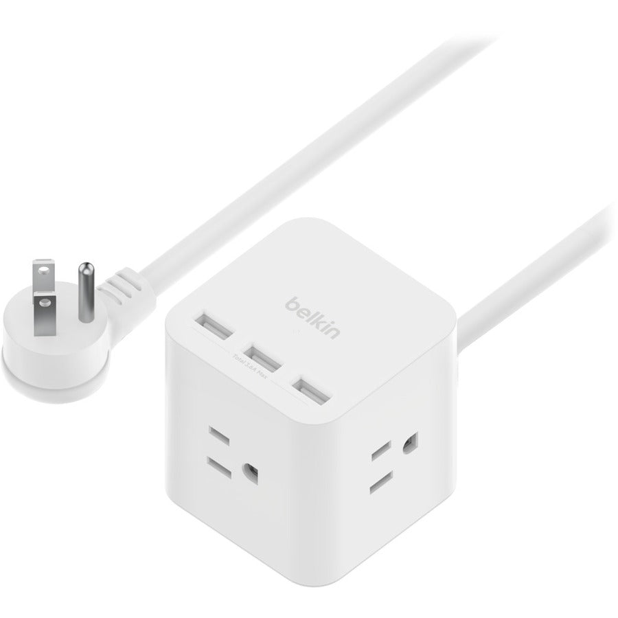 Alternate-Image3 Image for Belkin 3-Outlet Power Cube with 5-Foot Cord and USB-A Ports