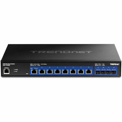 Alternate-Image7 Image for TRENDnet 12-Port 10G Web Smart Switch, TEG-7124WS, 8 x 10G RJ-45 Ports, 4 x SFP+ Slots, Ethernet Splitter, NDAA & TAA Compliant, Rack Mountable Housing, Lifetime Protection, Black