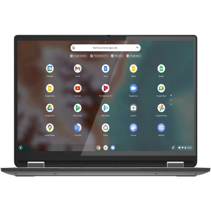 Front Image for Lenovo Flex5 Chrome 14IAU 83AJ0000UX 14" Touchscreen Convertible 2 in 1 Chromebook - WUXGA - 60 Hz - Intel Core i5 12th Gen i5-1235U - 8 GB - 256 GB SSD - English (US) Keyboard - Storm Gray