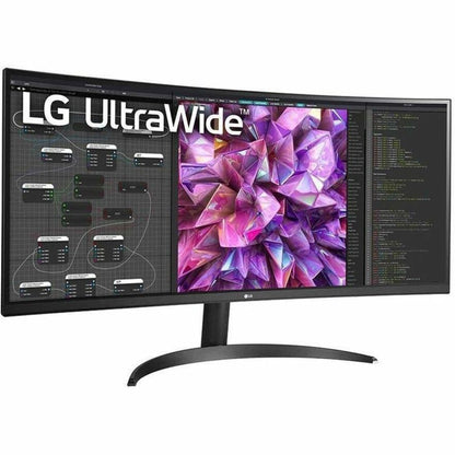Alternate-Image1 Image for LG 34BQ60QC-B 34" Class Curved Screen LCD Monitor - 21:9 - Textured Black