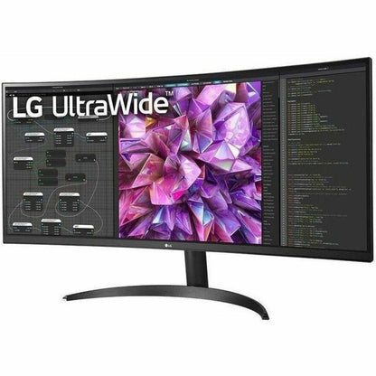Front Image for LG 34BQ60QC-B 34" Class Curved Screen LCD Monitor - 21:9 - Textured Black