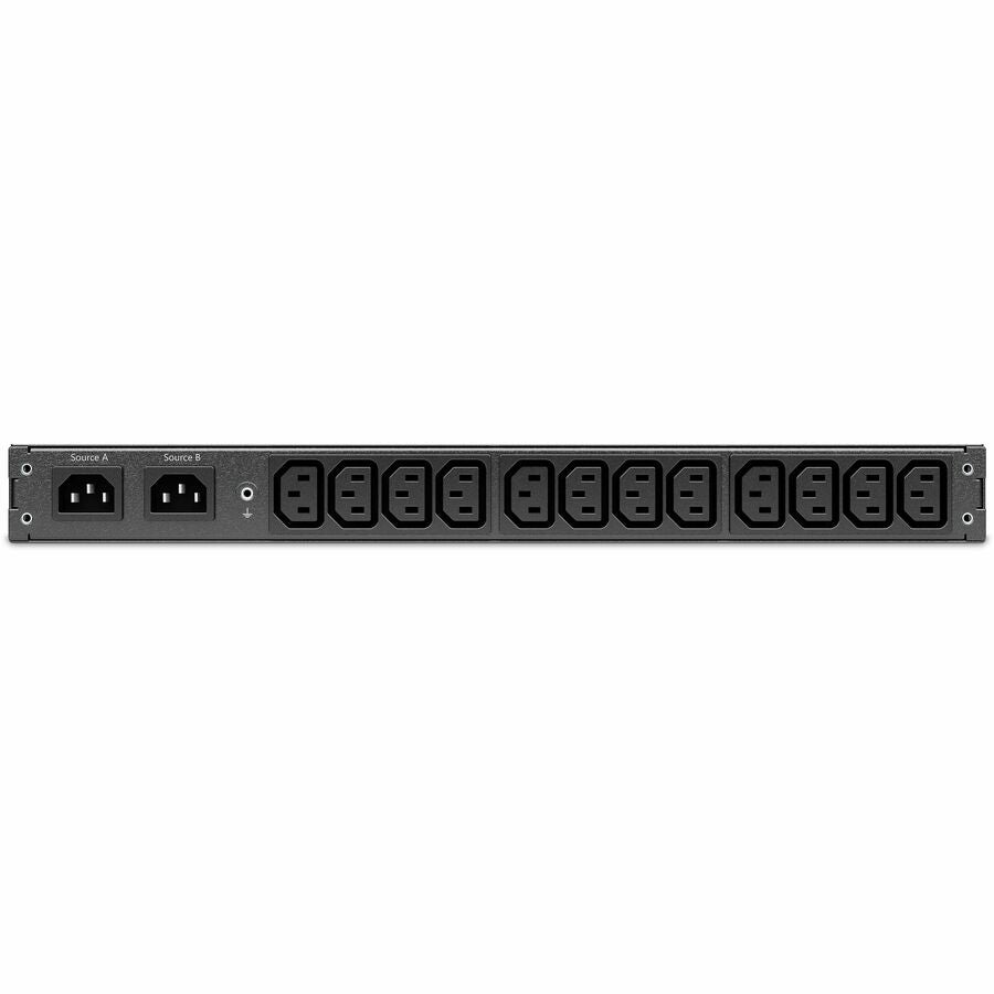 Alternate-Image1 Image for APC NetShelter Rack Automatic Transfer Switch, 1U, 16A, 230V, 2 C20 IN, 8 C13, 1 C19 OUT, 50/60Hz