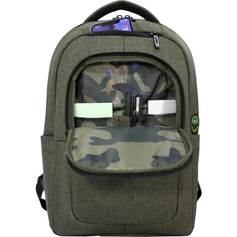 Alternate-Image1 Image for Urban Factory CYCLEE CITY Carrying Case (Backpack) for 10.5" to 15.6" Notebook - Khaki, Camouflage