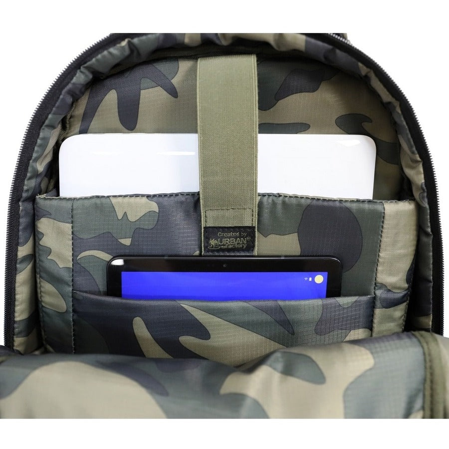 Alternate-Image2 Image for Urban Factory CYCLEE CITY Carrying Case (Backpack) for 10.5" to 15.6" Notebook - Khaki, Camouflage