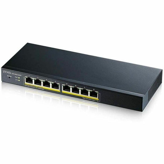 Main Image for ZYXEL GS1900-8HP REV 03F 8-Port Gigabit Smart Managed PoE Switch | 8 PoE+ Ports at 77W | Fanless | TAA Compliant