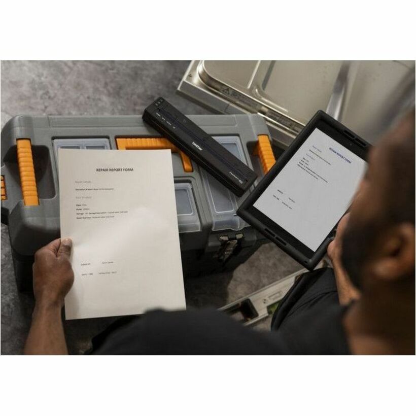 Alternate-Image6 Image for Brother PocketJet 8 Direct Thermal Printer - Portable - Plain Paper Print - USB - USB Host - Bluetooth - Wireless LAN